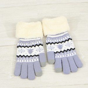 🥰Fair Isle Knit Tech Gloves with Sherpa Trim